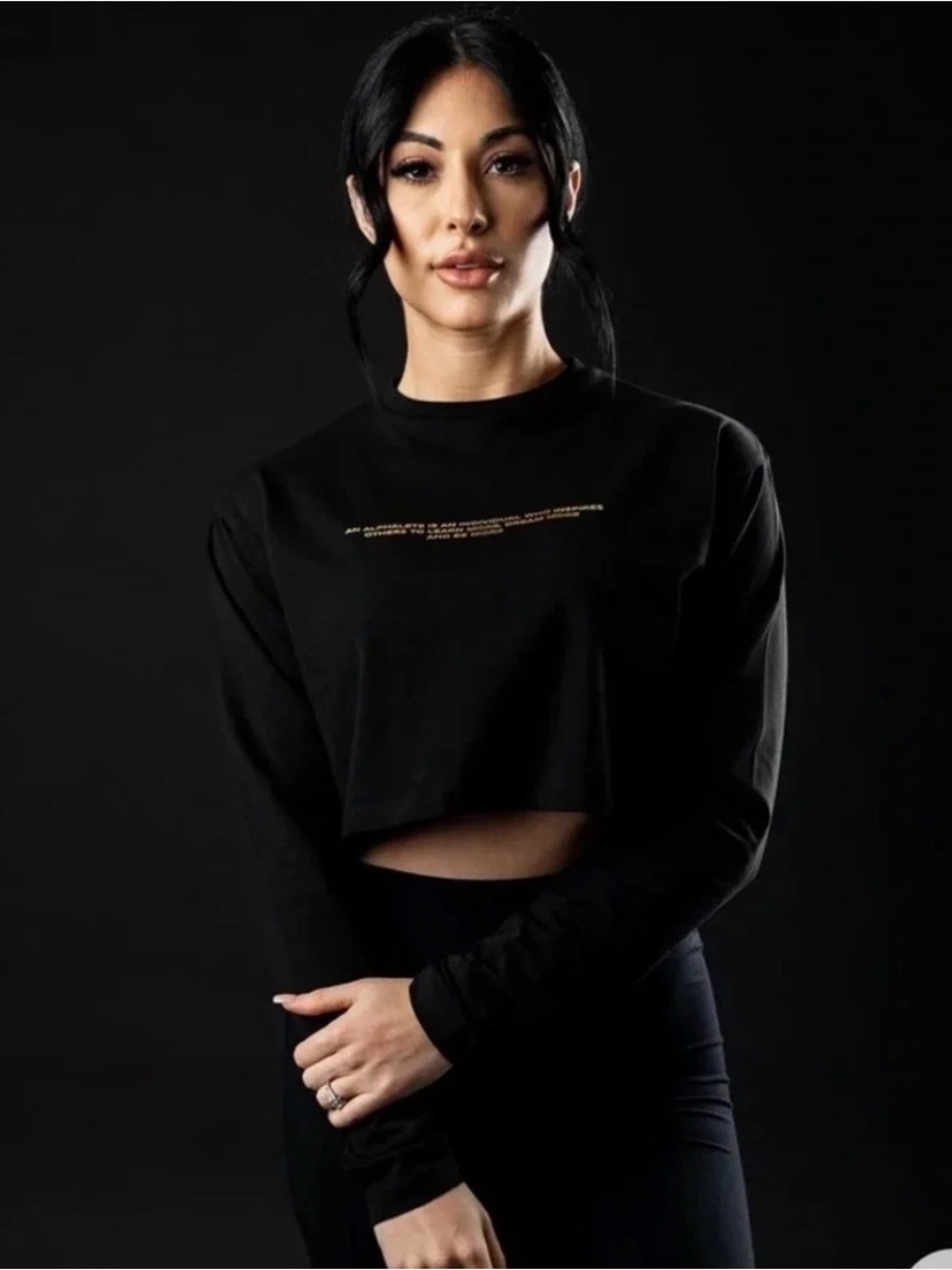 Alphalete Legacy Oversized Long Sleeve Cropped